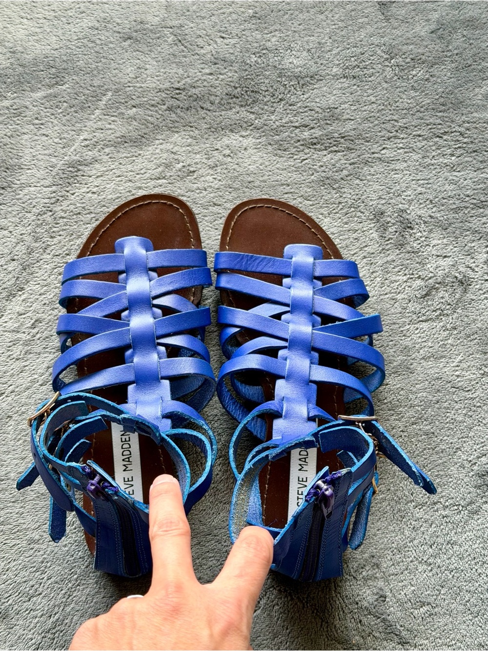 Steve Madden Royal Blue Strappy Gladiator Sandals